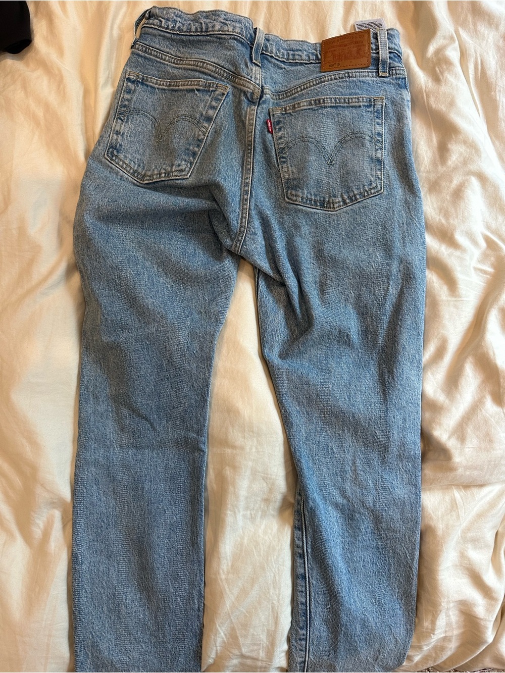 Levi’s Premium 501 Skinny Jeans Light Wash Button Fly W28 L28 - Picture 2 of 5